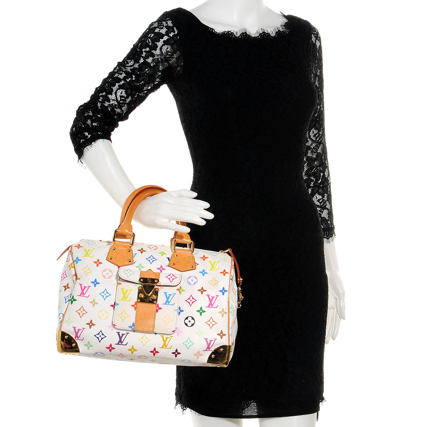Monogram Multicolor Speedy 30 White