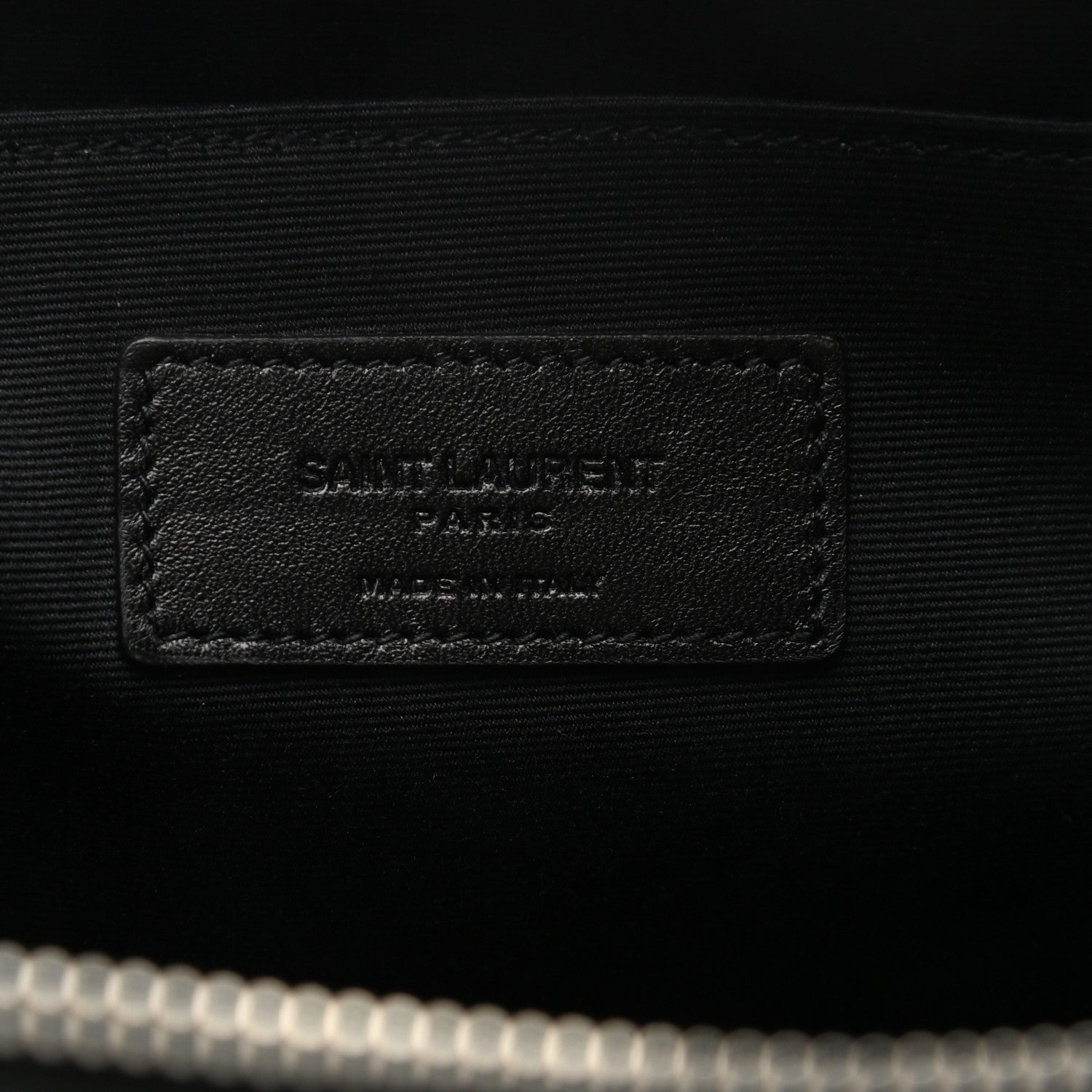 Saint Laurent Calfskin Crocodile Embossed Document Holder Black 7 of 7