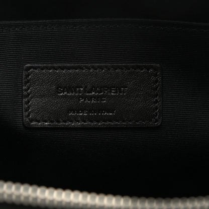 Saint Laurent Calfskin Crocodile Embossed Document Holder Black 7 of 7