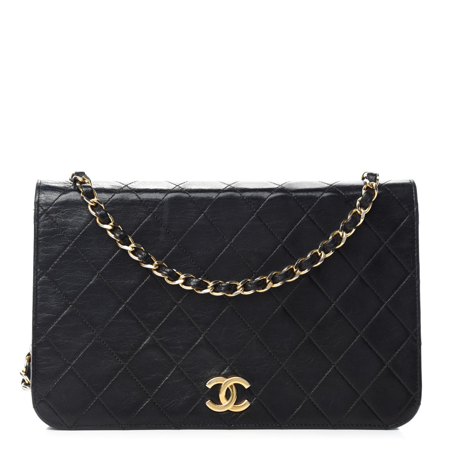 Chanel Lambskin Quilted Small Single Flap Black 1 of 14