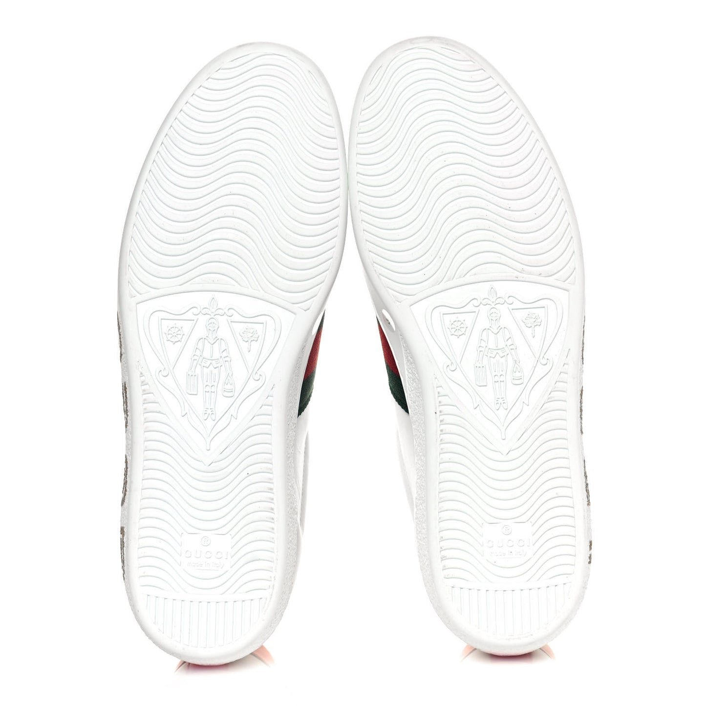 X SEGA Calfskin Ayers Mens Web Guccy Ace Sneakers 10 White