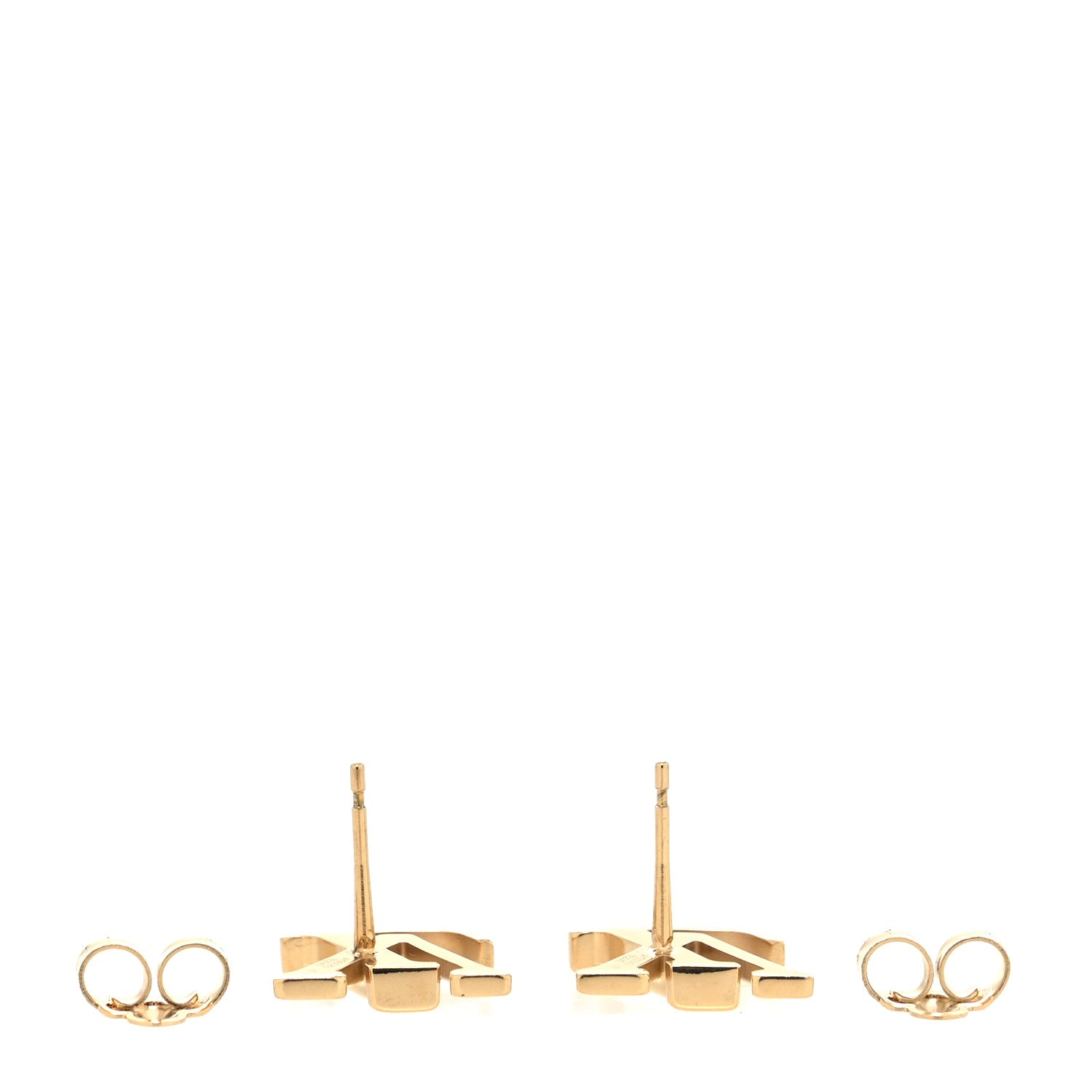 Louis Vuitton Metal LV Iconic Earrings Gold 3 of 5