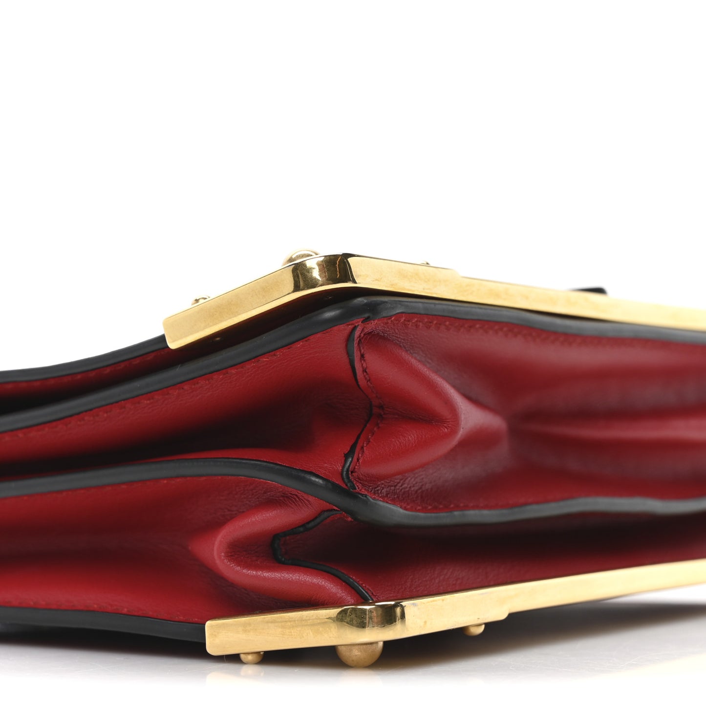 City Calfskin Saffiano Cahier Bag Fuoco Black