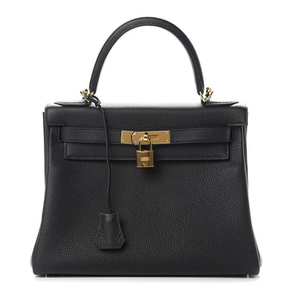 Hermes Togo Kelly Retourne 28 Black 1 of 40