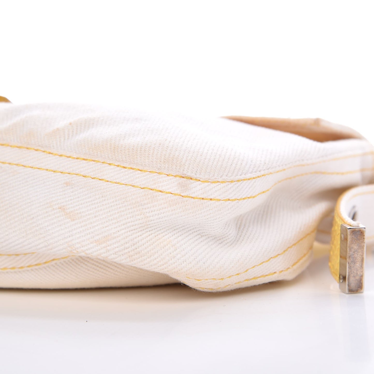 Denim Python Baguette White Yellow