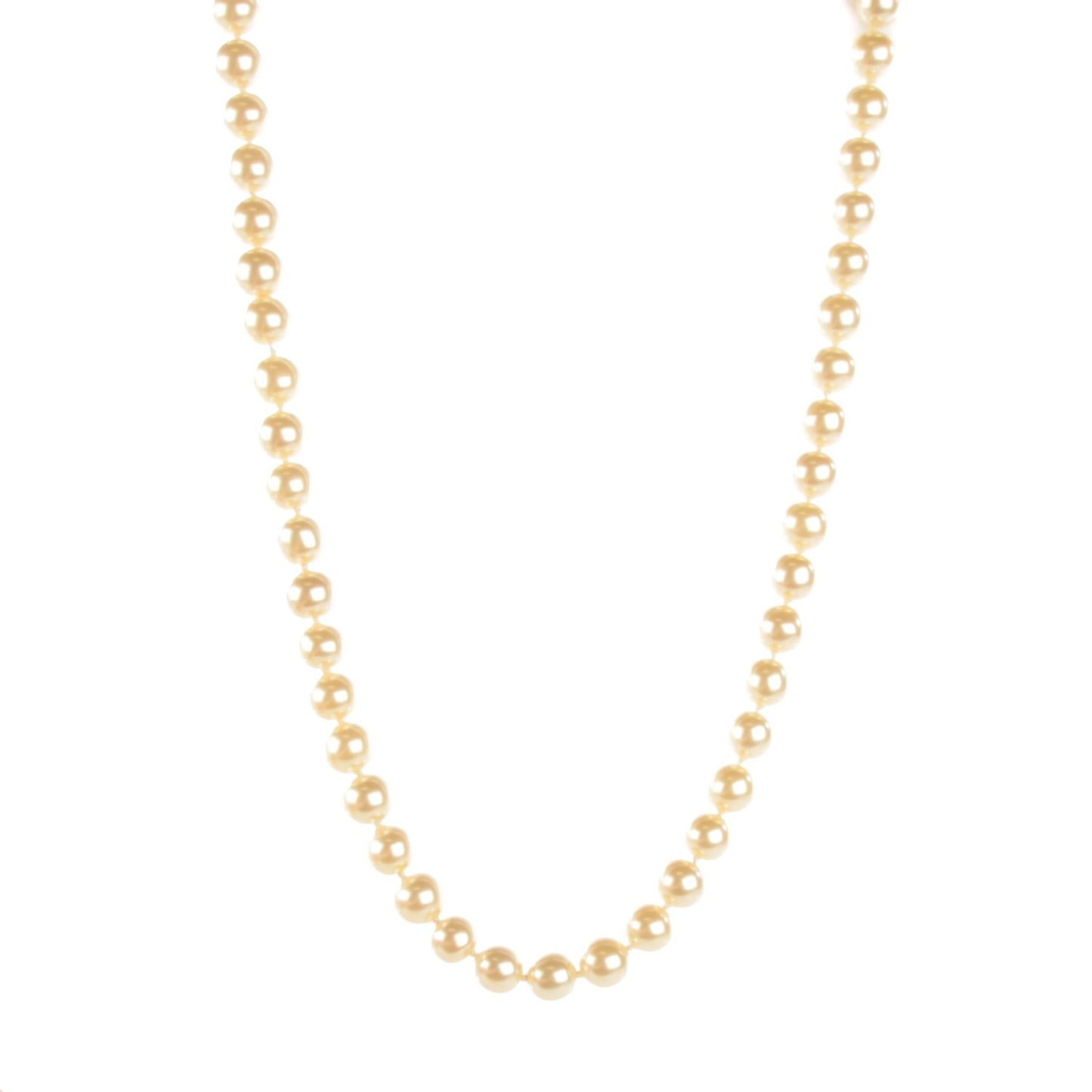 Pearl CC Long Necklace Gold