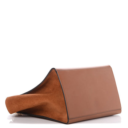 Celine Natural Calfskin Suede Medium Trapeze Tan 5 of 8