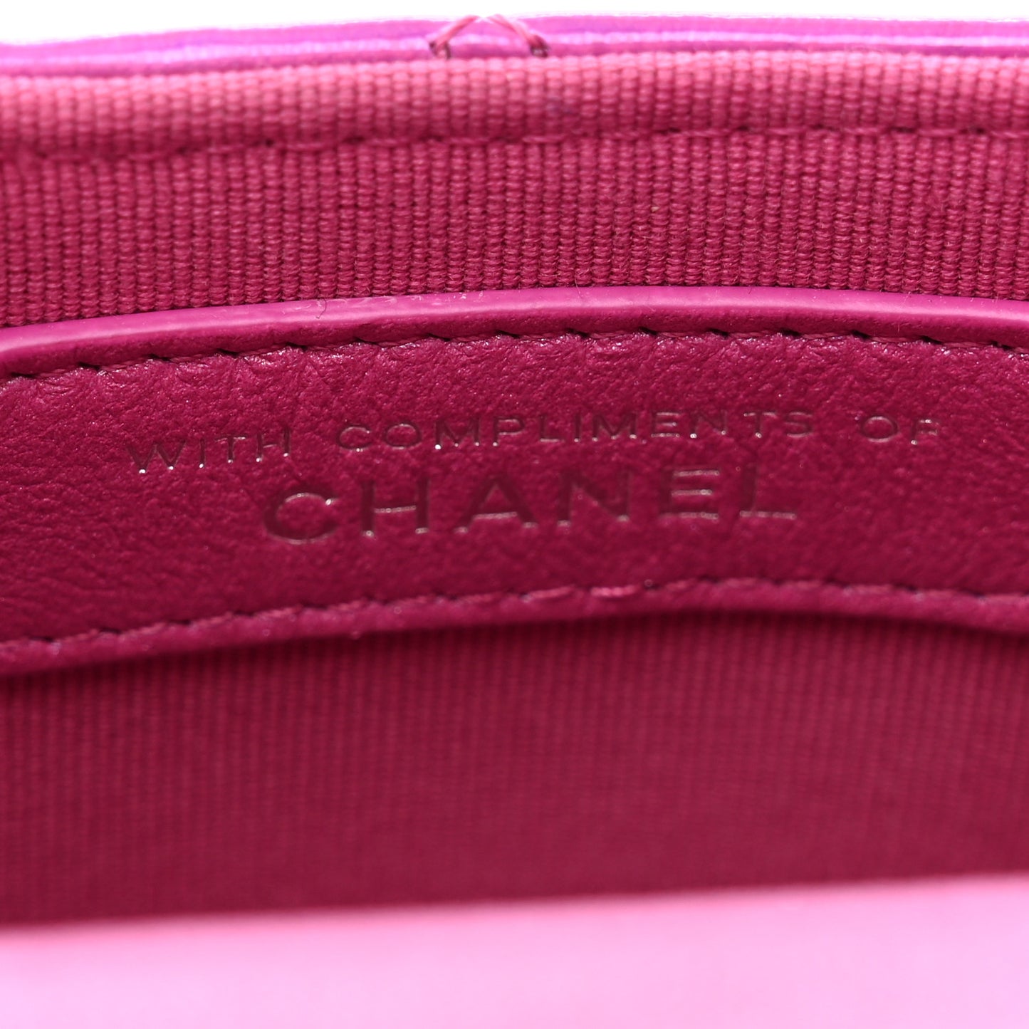 Patent Lambskin Quilted CC Hook Card Holder Pink