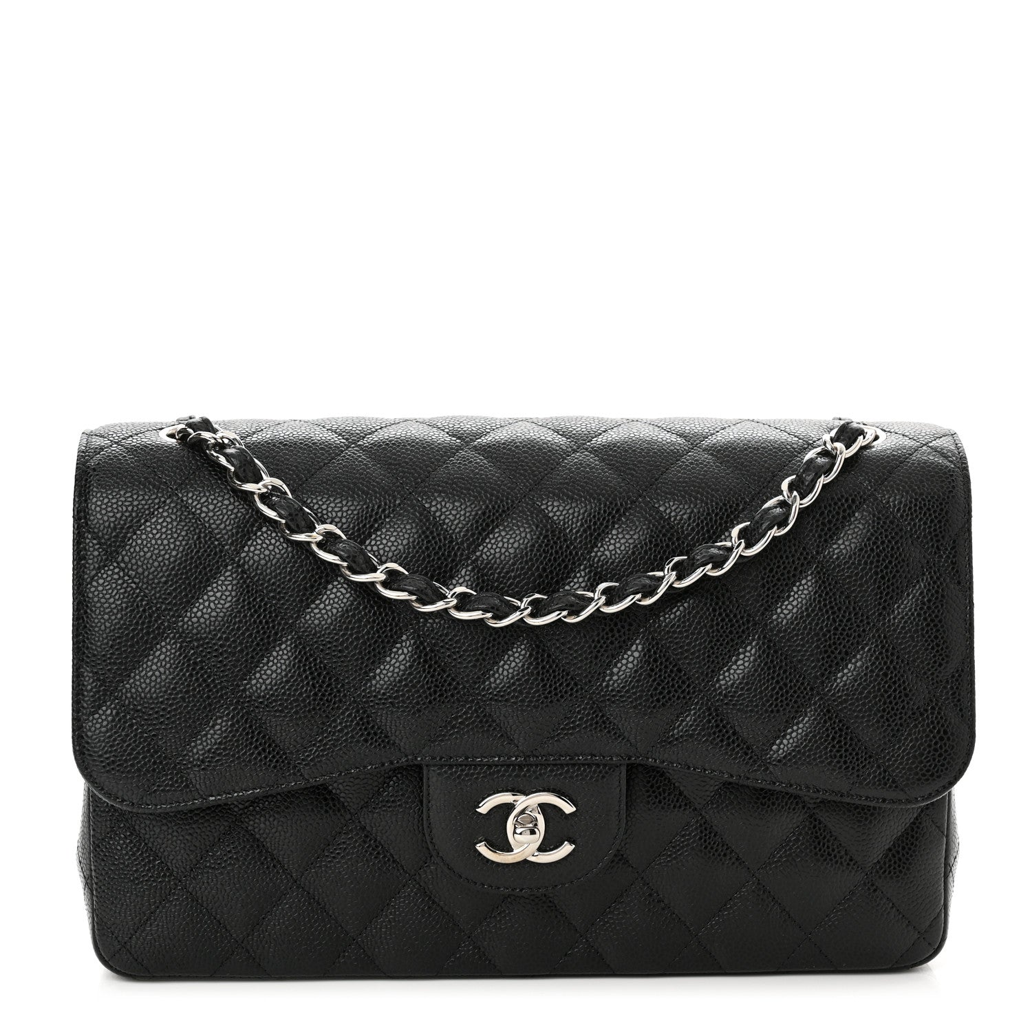 Chanel Caviar Quilted Jumbo Double Flap Black 1 of 11