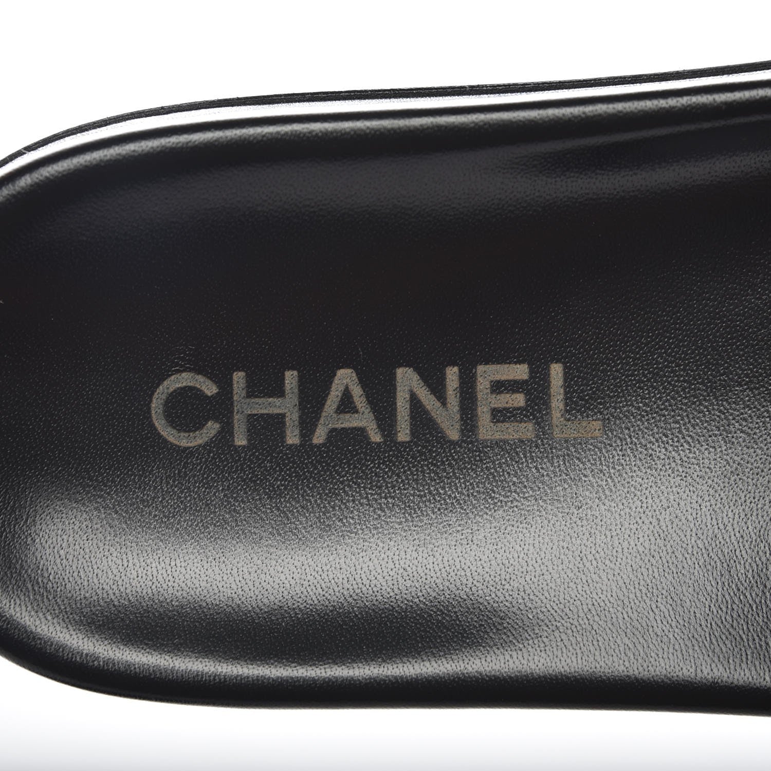 Chanel Lambskin Chain Flat Sandals 39 Dark Blue 7 of 10