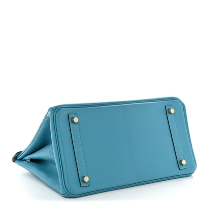 Hermes Chevre de Coromandel Birkin 30 Turquoise 4 of 11