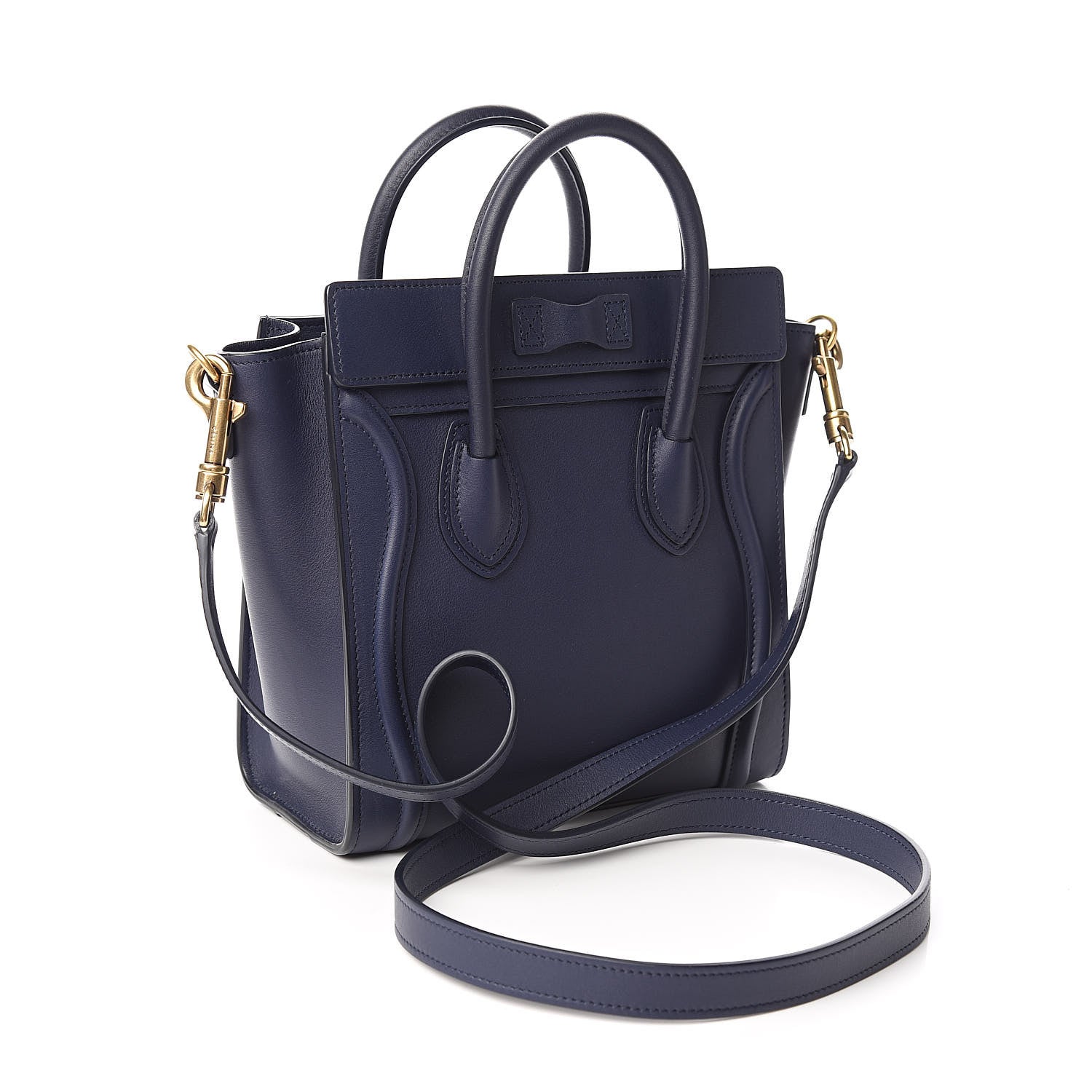 Celine Smooth Calfskin Nano Luggage Ink 3 of 10