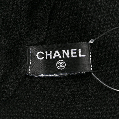 Chanel Cashmere CC Beanie Hat Black 4 of 4