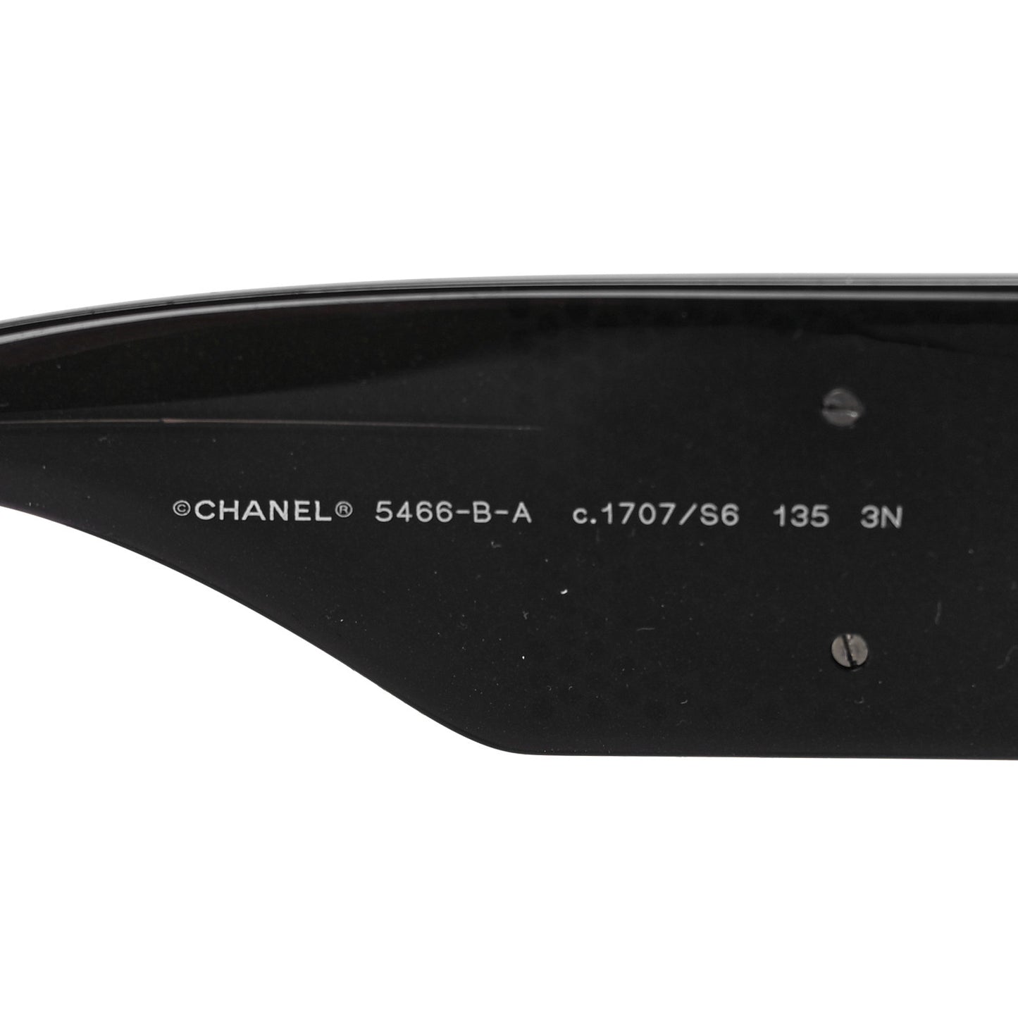Acetate Crystal CC Shield Sunglasses 5466-B-A Black