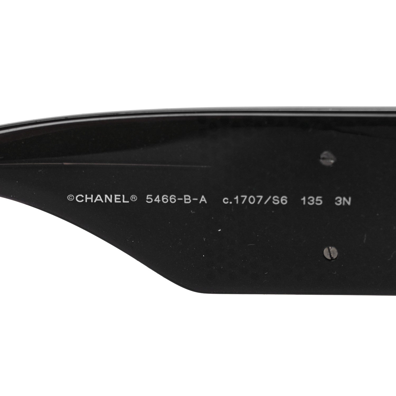 Chanel Acetate Crystal CC Shield Sunglasses 5466-B-A Black 6 of 6