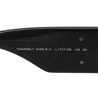 Chanel Acetate Crystal CC Shield Sunglasses 5466-B-A Black 6 of 6