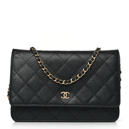 Chanel Caviar Quilted Wallet On Chain WOC Black 1 of 9