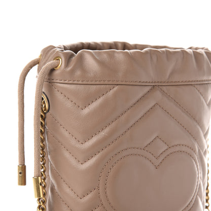 Gucci Calfskin Matelasse Mini GG Marmont 2.0 Bucket Bag Porcelain Rose 14 of 14