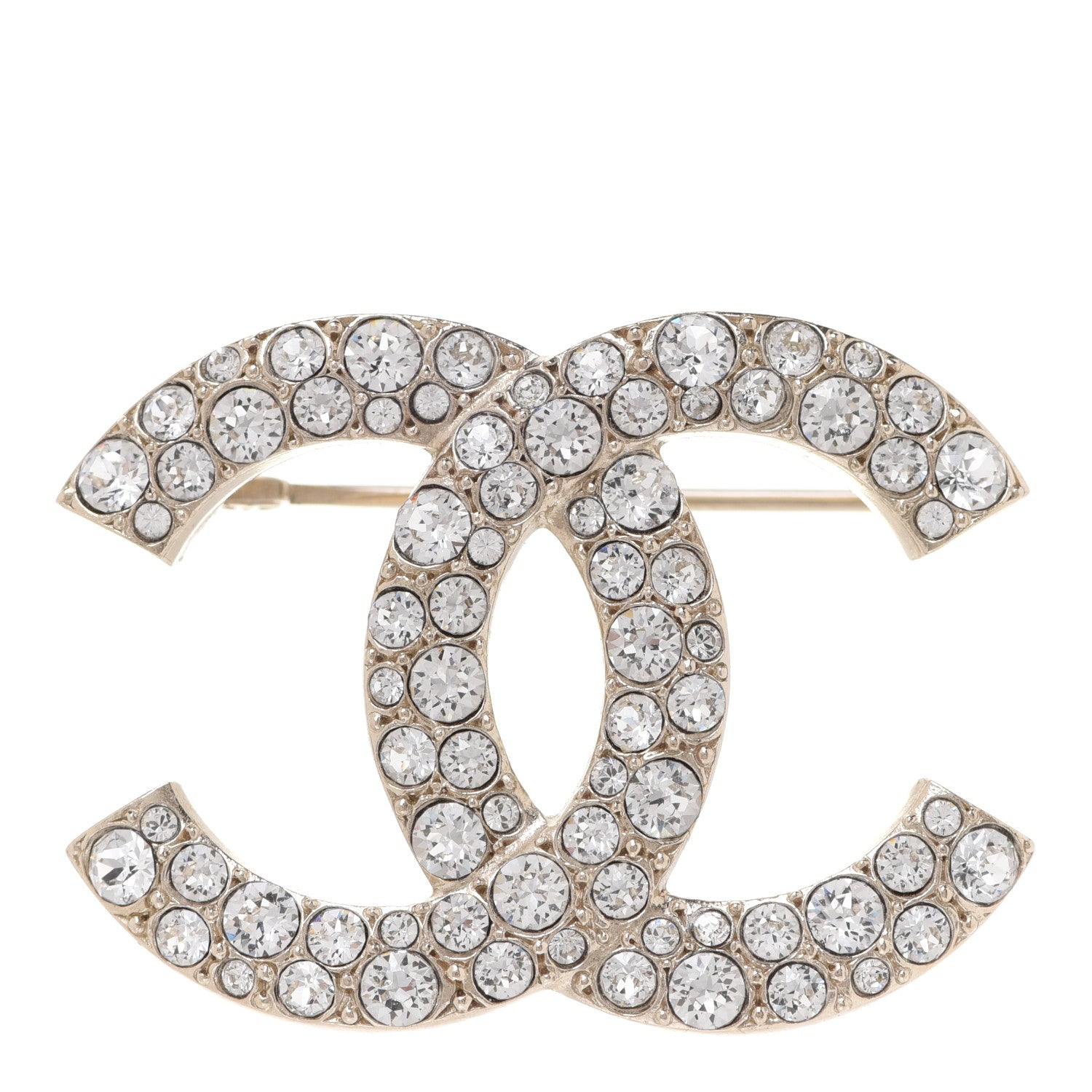 Chanel Crystal Palais Garnier CC Brooch Gold 1 of 5