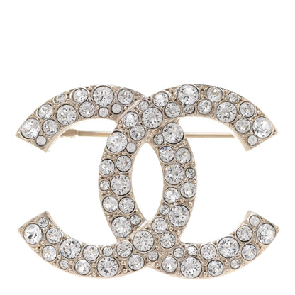 Chanel Crystal Palais Garnier CC Brooch Gold 1 of 5
