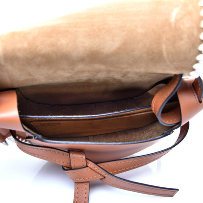 Loewe Calfskin Crochet Trim Small Gate Crossbody Bag Tan 5 of 10