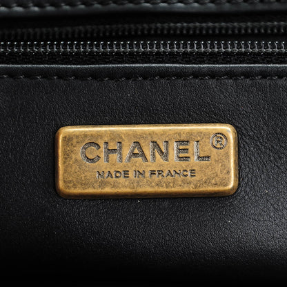 Chanel Metallic Python Hobo Black Gold 6 of 7