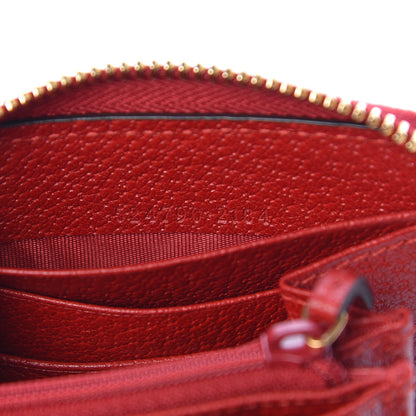 Gucci Canvas Sylvie Stripe Logo Zip Around Wallet Mystic White Hibiscus Red Maritime 7 of 7