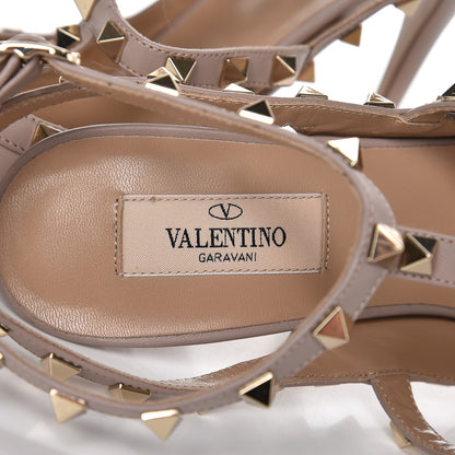 Valentino Garavani Patent Nappa Rockstud Ankle Strap 100mm Pumps 39.5 Poudre 7 of 7