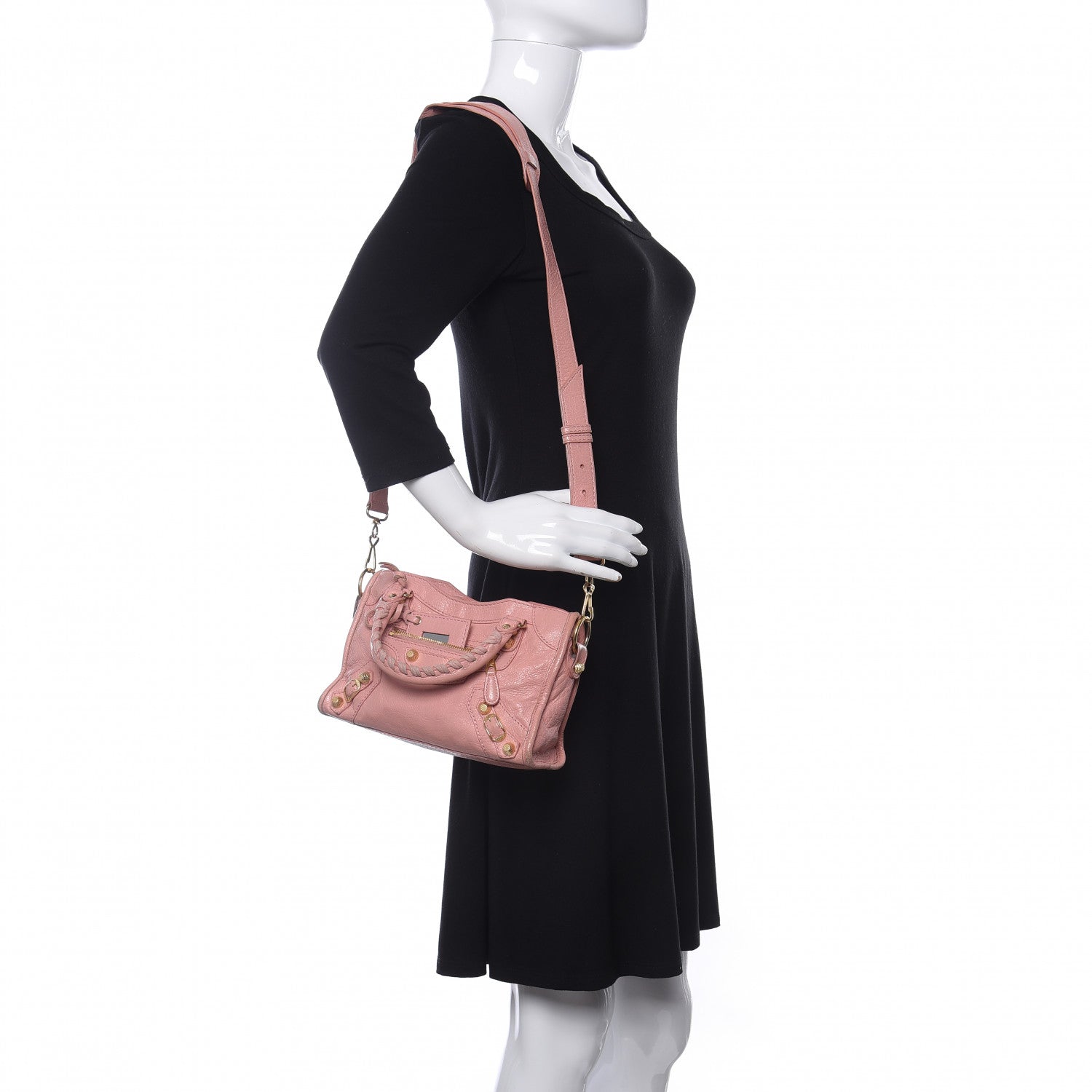 Balenciaga Agneau Giant 12 Gold Hardware Mini City Rose Peche 2 of 8