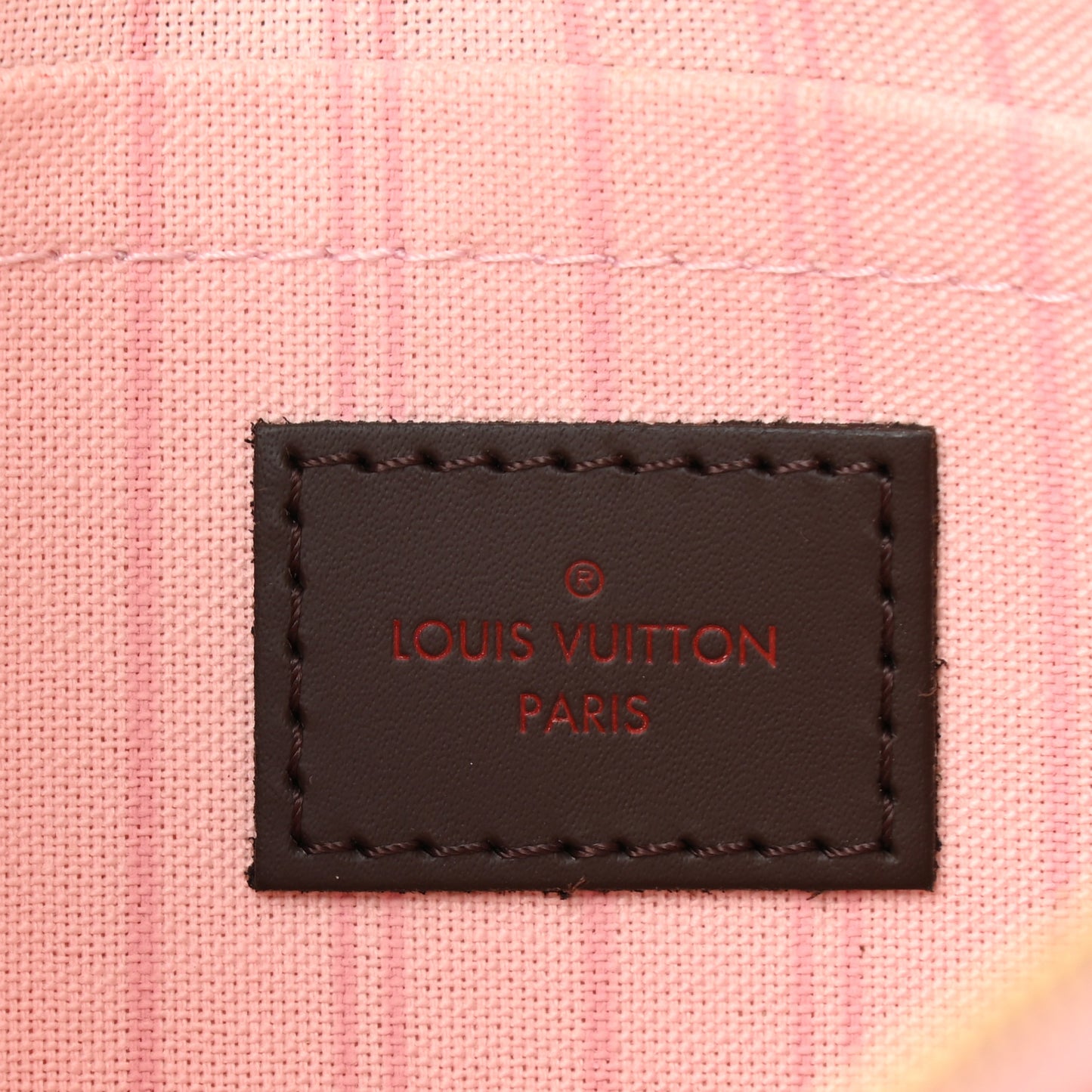Damier Ebene Neverfull MM GM Pochette Rose Ballerine