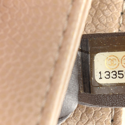 Chanel Glazed Caviar Coco Rider Flap Shoulder Bag Beige 7 of 10