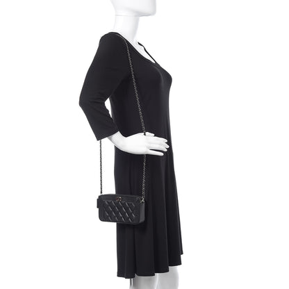 Chanel Caviar Quilted Small Boy Clutch With Chain Black 2 of 14