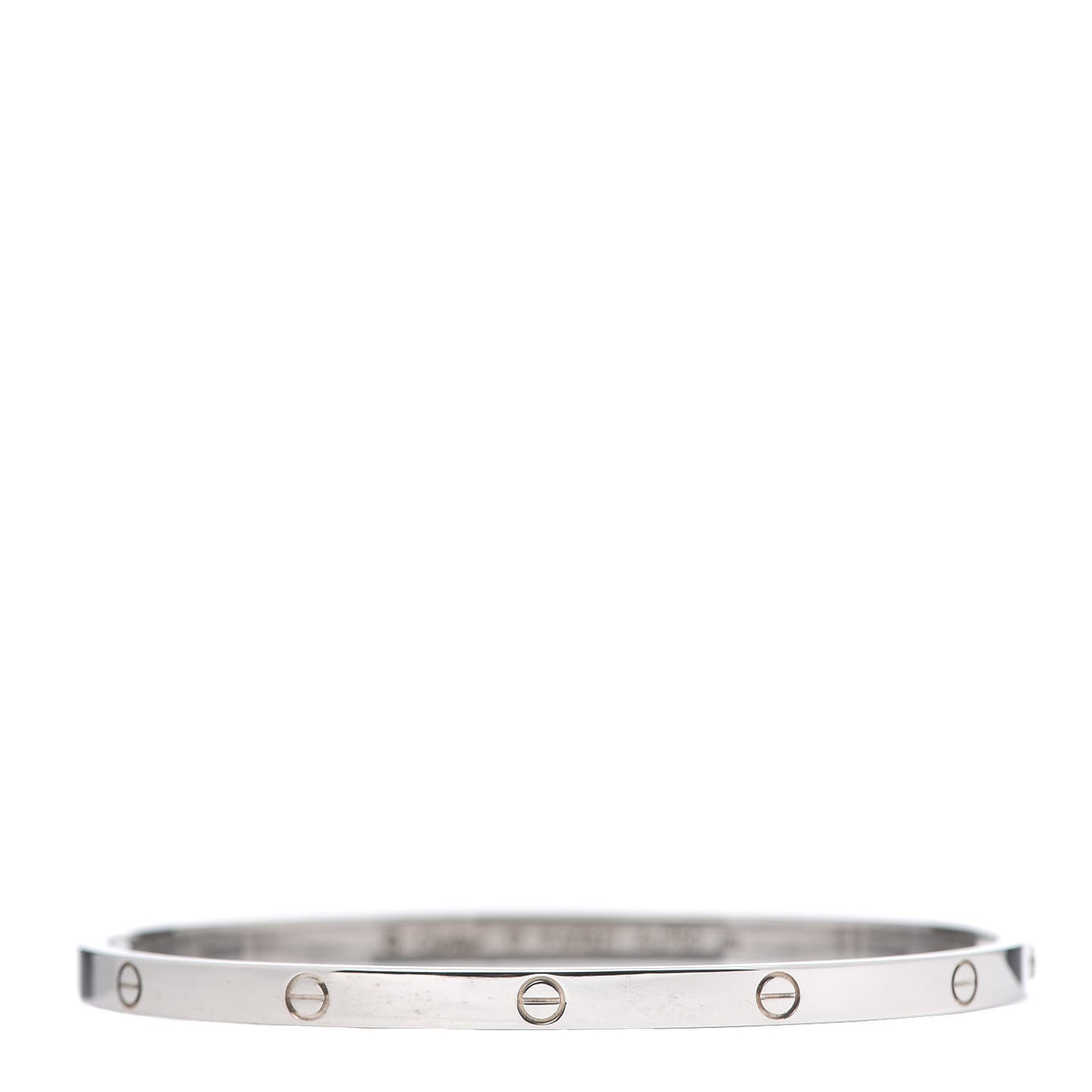 18K White Gold Small LOVE Bracelet 17