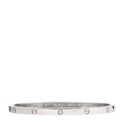 Cartier 18K White Gold Small LOVE Bracelet 17 3 of 6
