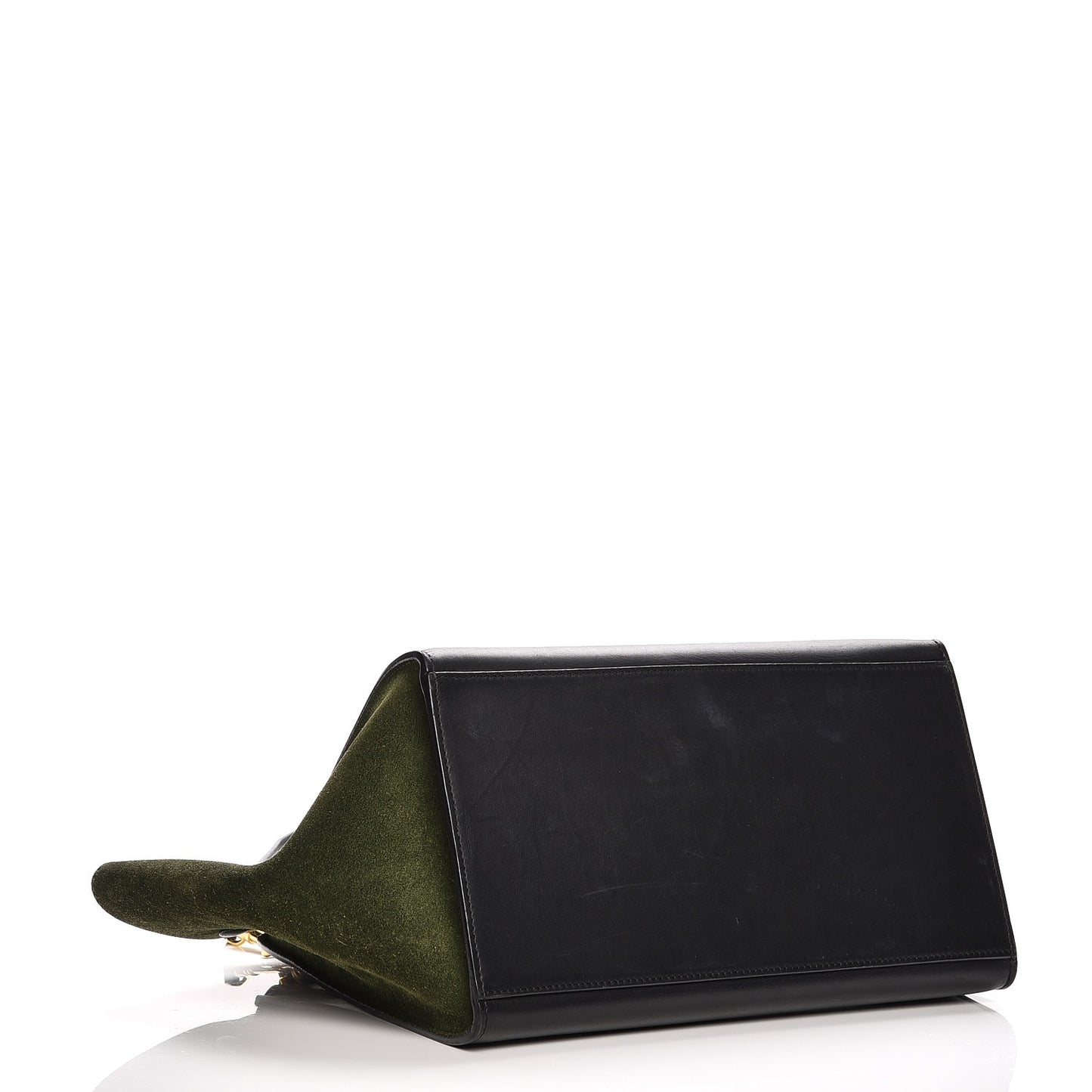 Smooth Calfskin Suede Medium Trapeze