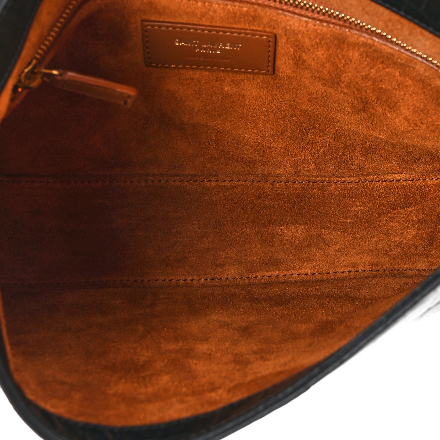 Calfskin Crocodile Embossed Le 5 A 7 Hobo Black