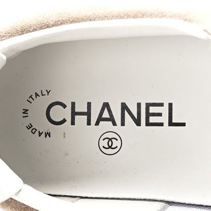 Chanel Suede Calfskin Womens Sneakers 41 Dark Beige 7 of 9