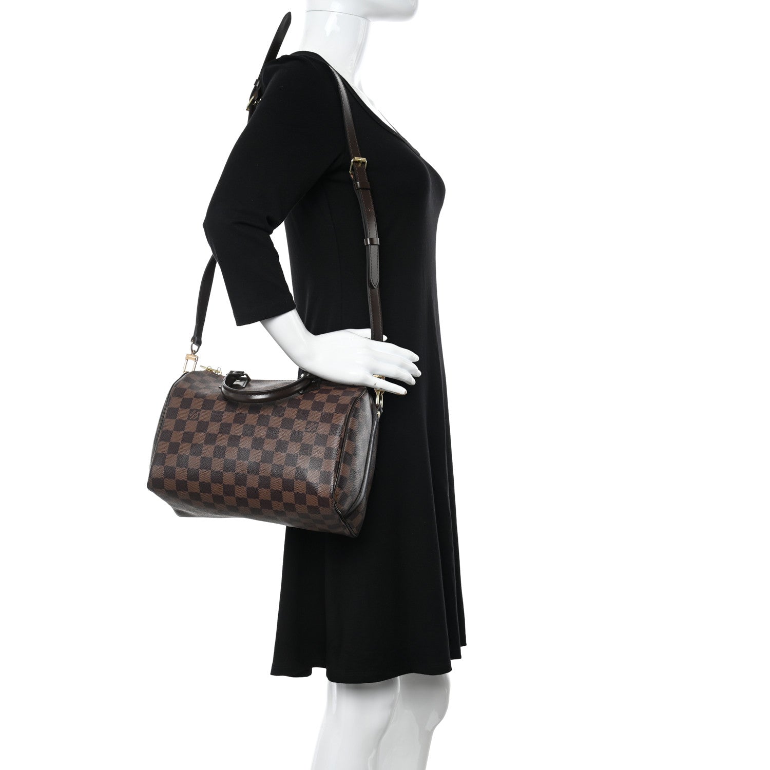 Louis Vuitton Damier Ebene Speedy Bandouliere 25 2 of 11