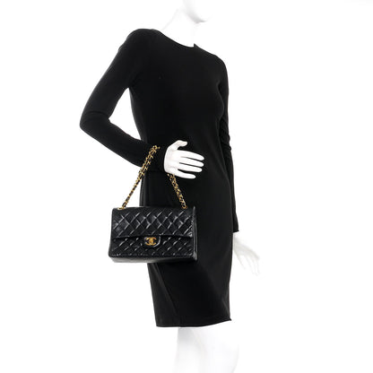 Chanel Lambskin Quilted Medium Double Flap Black 3 of 11