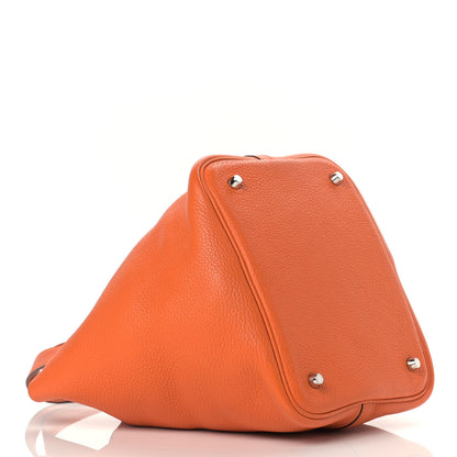 Hermes Taurillon Clemence Picotin Lock 22 MM Orange 4 of 13