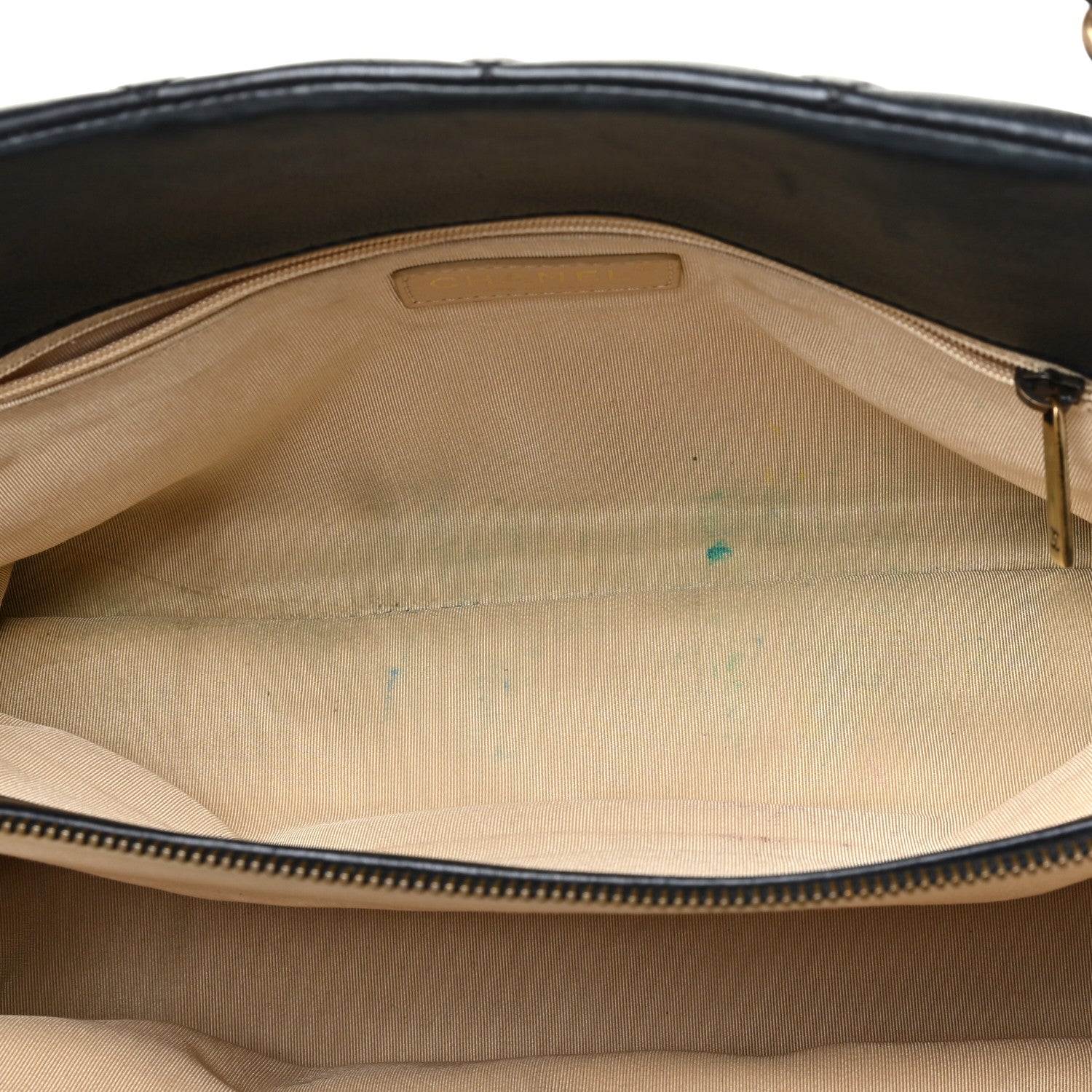 Chanel Calfskin Quilted Small CC Crown Tote Black 5 of 21