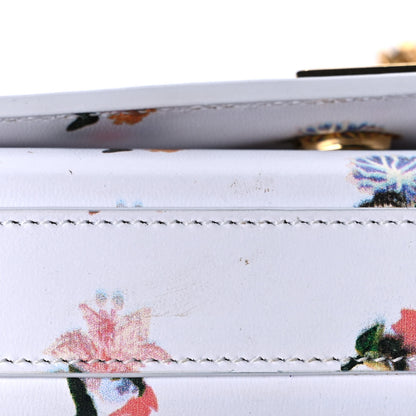 Saint Laurent Calfskin Prairie Flower Printed Small Classic Monogram Kate Satchel White 12 of 14