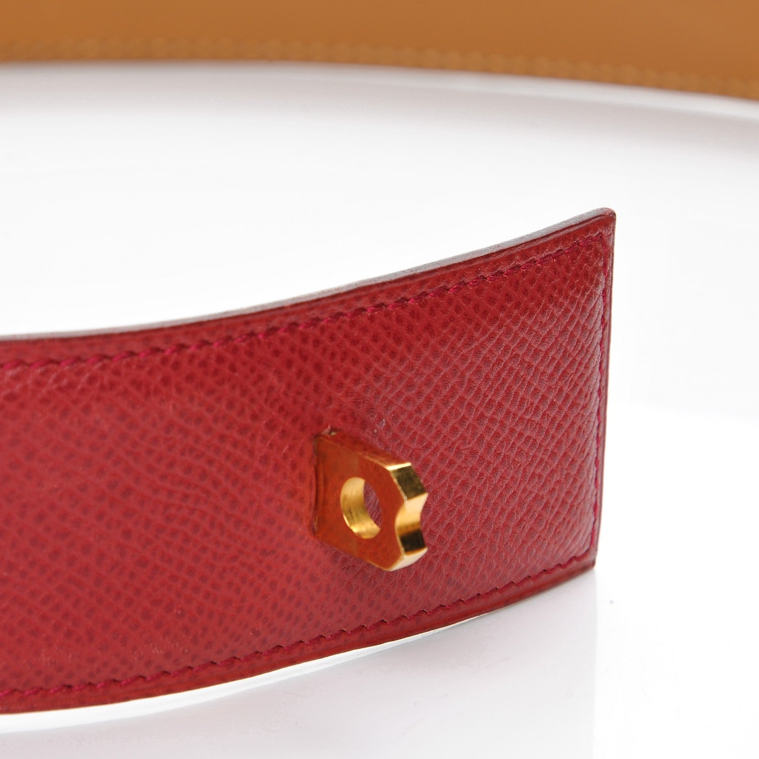 Hermes Courchevel Collier De Chien CDC Belt 70 Rouge Vif 6 of 10