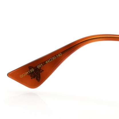 Gucci Metal L'Aveugle Par Amour Round Frame Sunglasses GG0113S Black 6 of 8