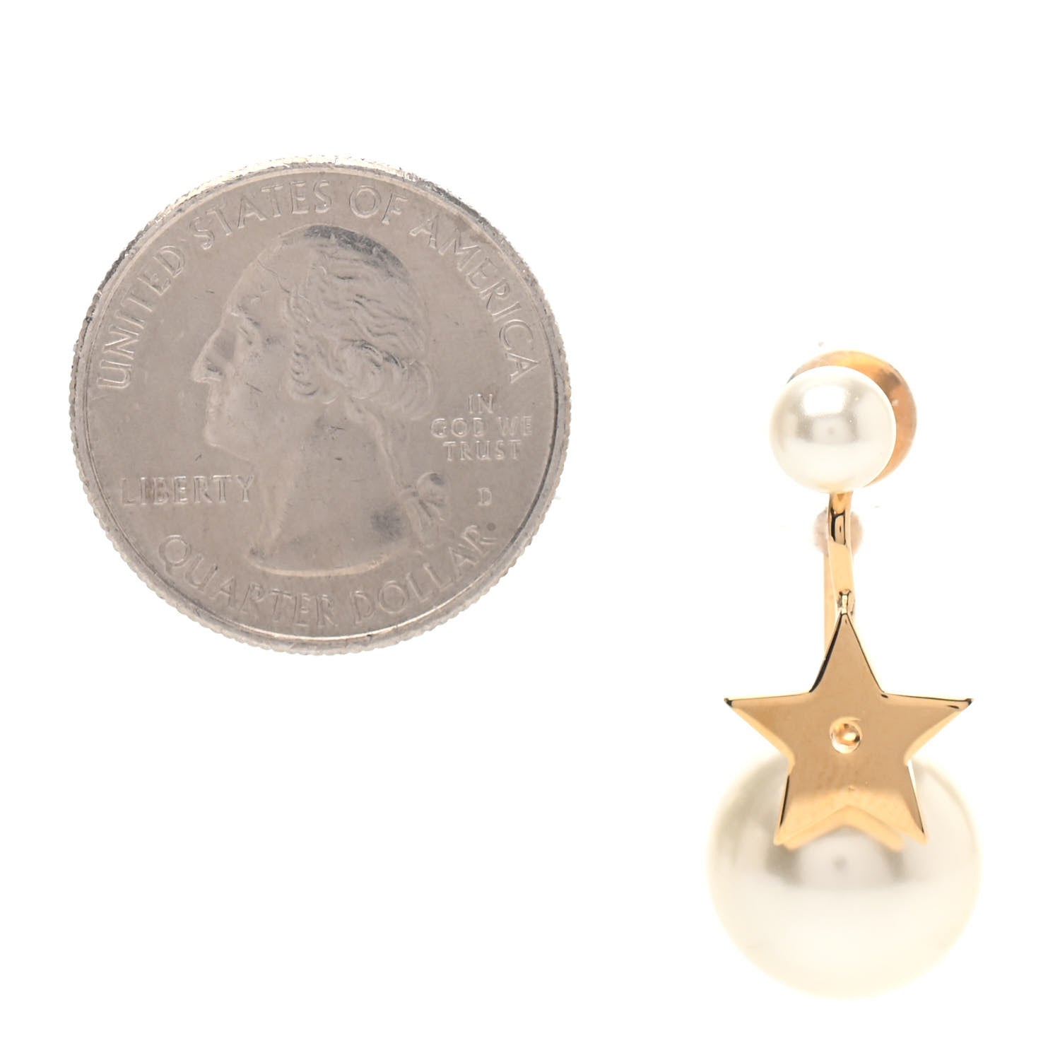 Christian Dior Pearl My ABCDior Tribales Etoile Earring Gold 2 of 3