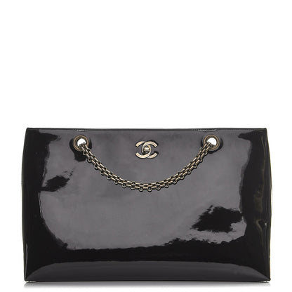 Chanel Patent Mademoiselle Tote Black 1 of 8