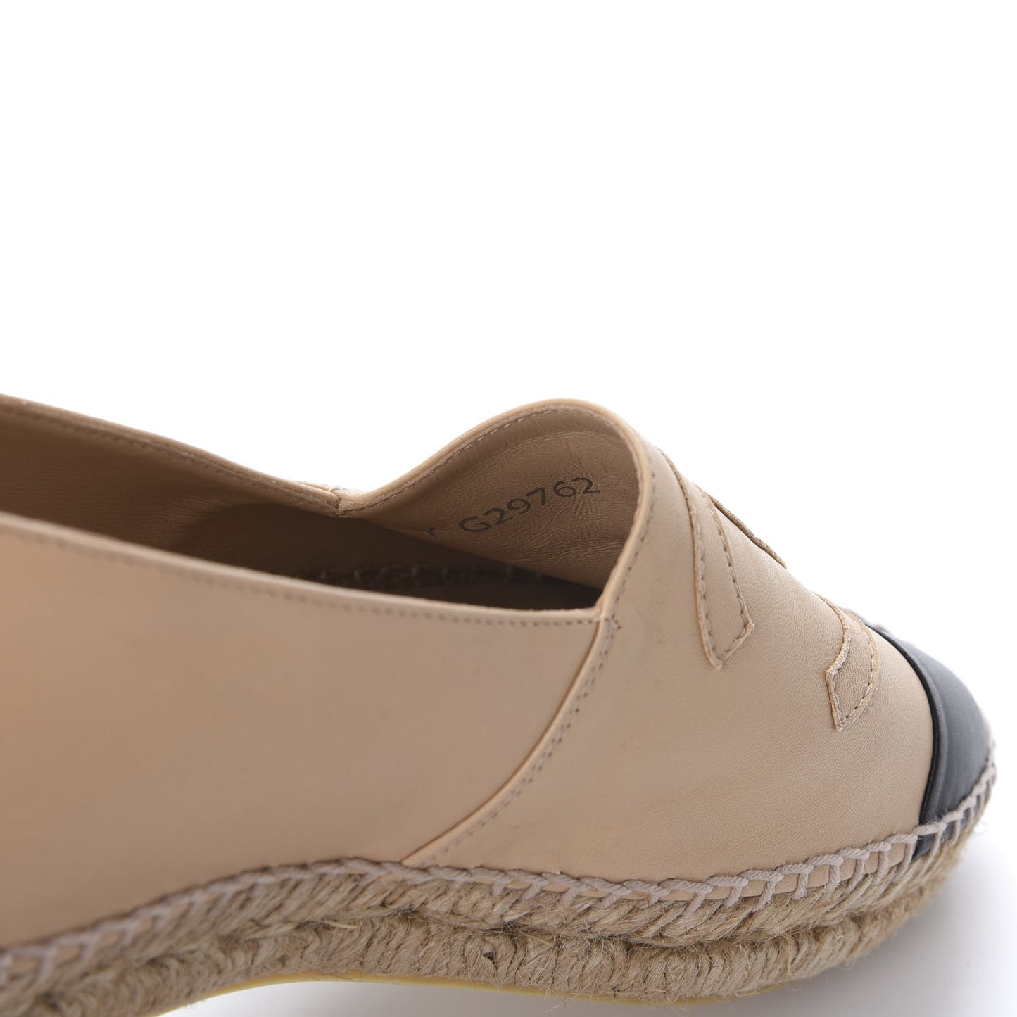 Lambskin CC Espadrilles 38 Beige Black