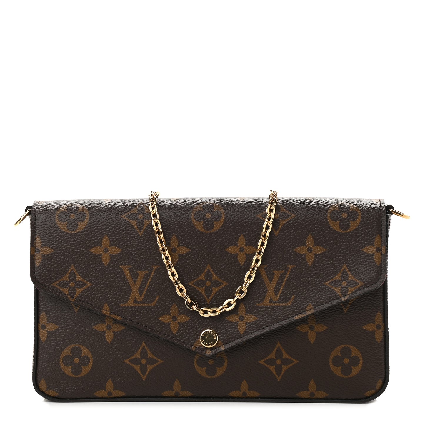 Monogram Pochette Felicie Chain Wallet Fuchsia