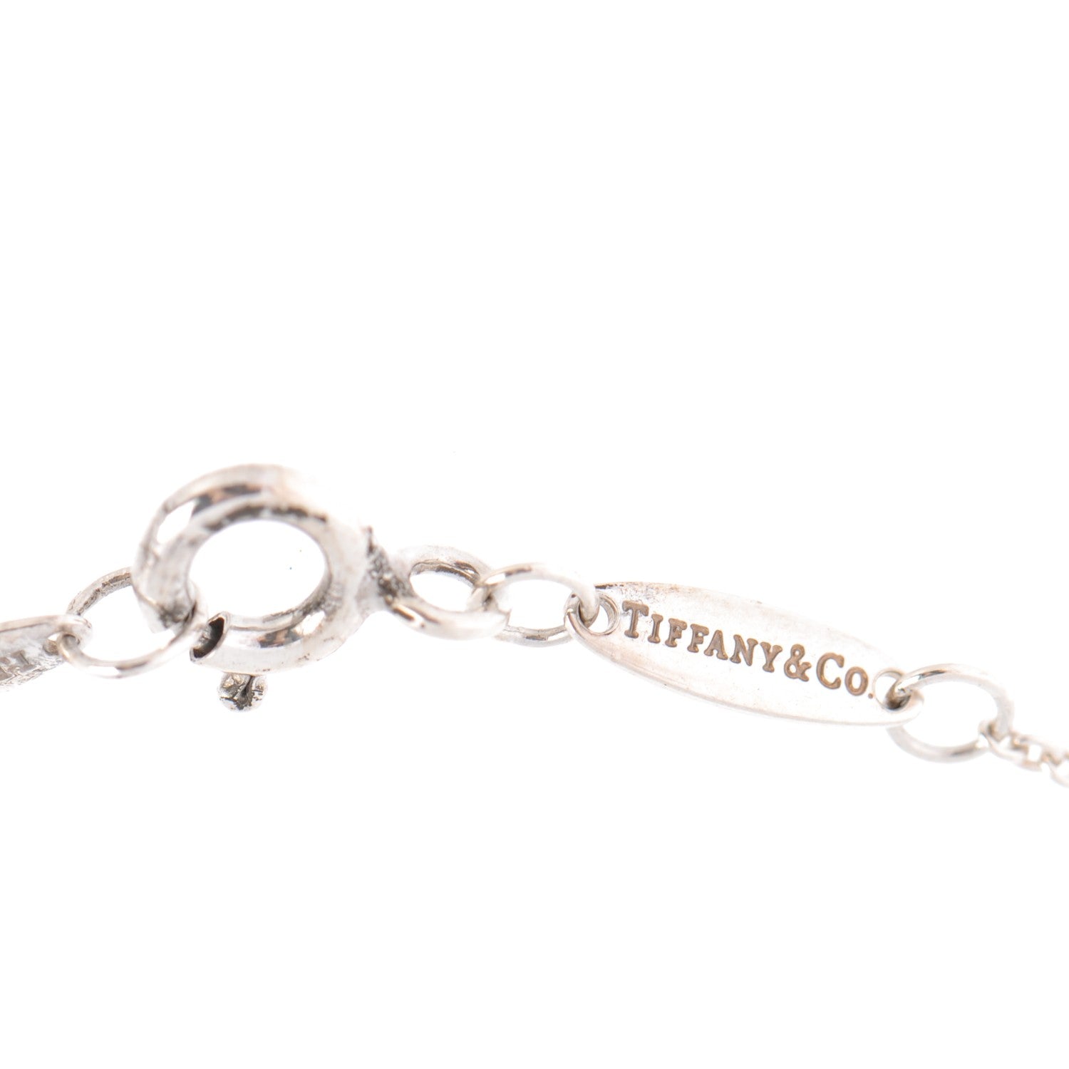 Tiffany Sterling Silver Diamond .07ct Elsa Peretti Diamonds by the Yard Pendant Necklace 4 of 6