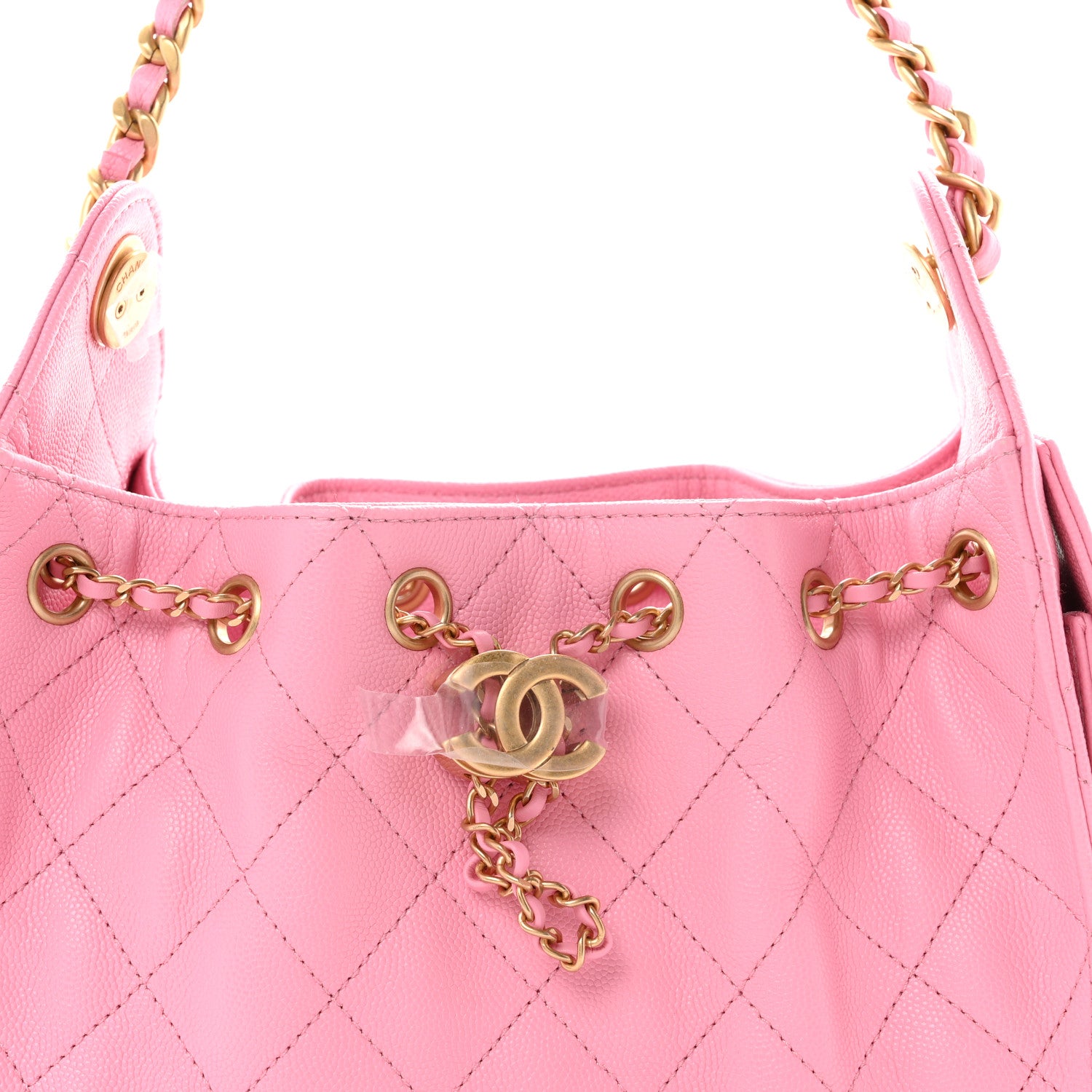 Chanel Caviar Quilted Mini Chanel 25 Handbag Pink 8 of 11